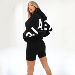 Letter Print Hoodies Women Fashion Long Sleeves Loose Hood Shirt High Street Winter Autumn Female Sweatshirts Casual Y2K Clothes - Image 5
