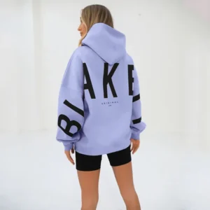 Letter Print Hoodies Women Fashion Long Sleeves Loose Hood Shirt High Street Winter Autumn Female Sweatshirts Casual Y2K Clothes - Image 6