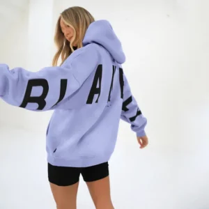 Letter Print Hoodies Women Fashion Long Sleeves Loose Hood Shirt High Street Winter Autumn Female Sweatshirts Casual Y2K Clothes - Image 10
