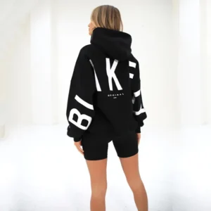 Letter Print Hoodies Women Fashion Long Sleeves Loose Hood Shirt High Street Winter Autumn Female Sweatshirts Casual Y2K Clothes - Image 7